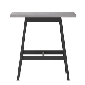 English Elm Redmond Commercial Conference Table with Durable Laminate Top, Heavy-Duty Steel Base for Meetings Gray Oak 30"W x 48"D x 30"H MT-M4830-LTGRY-ABF-GG