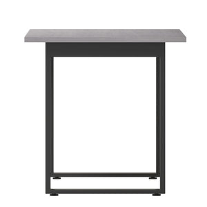 English Elm Redmond Commercial Conference Table - Durable Laminate Top, Heavy-Duty Steel Base, Quick Assembly Support Gray Oak 30"W x 48"D x 30"H MT-M4830-LTGRY-UBF-GG