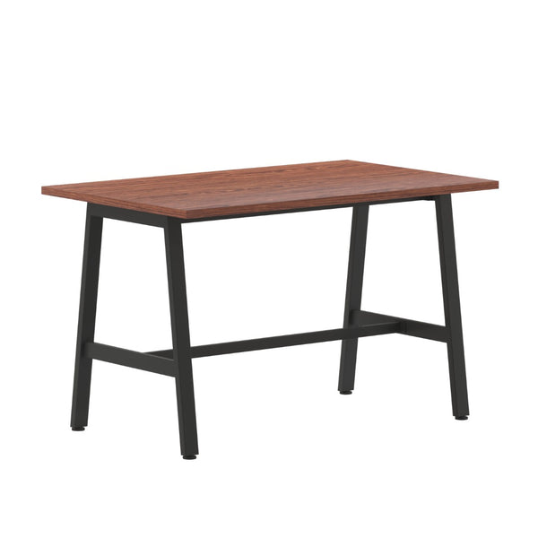 English Elm Redmond Commercial Conference Table with Durable Laminate Top, Heavy-Duty Steel Base for Meetings Walnut 30"W x 48"D x 30"H MT-M4830-WLT-ABF-GG