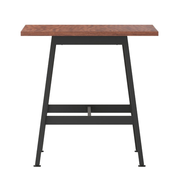 English Elm Redmond Commercial Conference Table with Durable Laminate Top, Heavy-Duty Steel Base for Meetings Walnut 30"W x 48"D x 30"H MT-M4830-WLT-ABF-GG