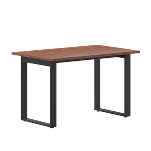 English Elm Redmond Commercial Conference Table - Durable Laminate Top, Heavy-Duty Steel Base, Quick Assembly Support Walnut 30"W x 48"D x 30"H MT-M4830-WLT-UBF-GG