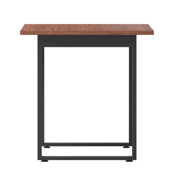 English Elm Redmond Commercial Conference Table - Durable Laminate Top, Heavy-Duty Steel Base, Quick Assembly Support Walnut 30"W x 48"D x 30"H MT-M4830-WLT-UBF-GG