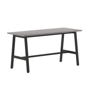 English Elm Redmond Commercial Conference Table - Durable Laminate Top, Heavy-Duty Steel Base for Professional Spaces Gray Oak 24"W x 60"D x 30"H MT-M6024-LTGRY-ABF-GG