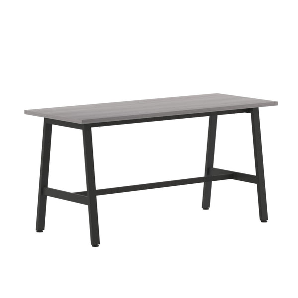 English Elm Redmond Commercial Conference Table - Durable Laminate Top, Heavy-Duty Steel Base for Professional Spaces Gray Oak 24"W x 60"D x 30"H MT-M6024-LTGRY-ABF-GG
