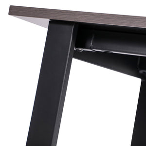 English Elm Redmond Professional Conference Table with Durable Laminate Top and Heavy-Duty Steel Base for Meetings Gray Oak 24"W x 60"D x 30"H MT-M6024-LTGRY-UBF-GG