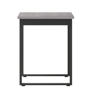 English Elm Redmond Professional Conference Table with Durable Laminate Top and Heavy-Duty Steel Base for Meetings Gray Oak 24"W x 60"D x 30"H MT-M6024-LTGRY-UBF-GG