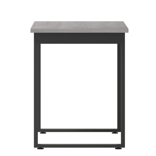 English Elm Redmond Professional Conference Table with Durable Laminate Top and Heavy-Duty Steel Base for Meetings Gray Oak 24"W x 60"D x 30"H MT-M6024-LTGRY-UBF-GG