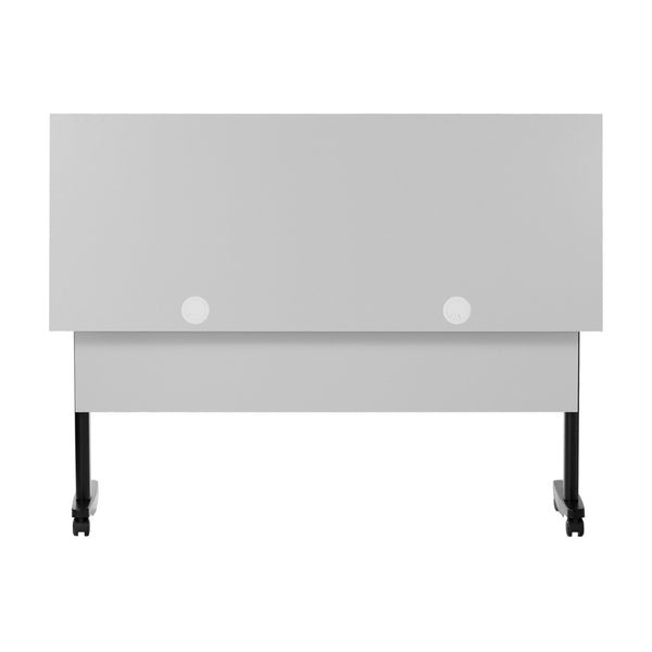 English Elm Palmer Heavy-Duty 60" Nesting Flip Training Table with Cable Management for Versatile Workspace Solutions Gray Top/Black Frame 23.5" W x 60"L MT-M6024-T-LEG-GRYBLK-GG