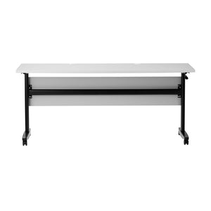 English Elm Palmer Heavy-Duty 60" Nesting Flip Training Table with Cable Management for Versatile Workspace Solutions Gray Top/Black Frame 23.5" W x 60"L MT-M6024-T-LEG-GRYBLK-GG