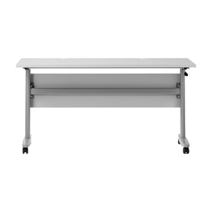 English Elm Palmer Heavy-Duty 60" Nesting Flip Training Table with Cable Management for Versatile Workspace Solutions Gray Top/Gray Frame 23.5" W x 60"L MT-M6024-T-LEG-GRYGRY-GG