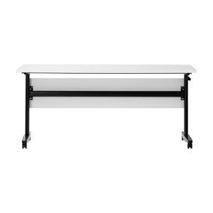 English Elm Palmer Heavy-Duty 60" Nesting Flip Training Table with Cable Management for Versatile Workspace Solutions White Top/Black Frame 23.5" W x 60"L MT-M6024-T-LEG-WHTBLK-GG