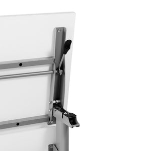 English Elm Palmer Heavy-Duty 60" Nesting Flip Training Table with Cable Management for Versatile Workspace Solutions White Top/Gray Frame 23.5" W x 60"L MT-M6024-T-LEG-WHTGRY-GG