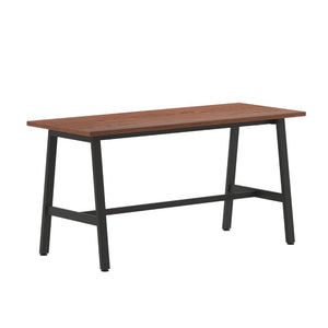 English Elm Redmond Commercial Conference Table - Durable Laminate Top, Heavy-Duty Steel Base for Professional Spaces Walnut 24"W x 60"D x 30"H MT-M6024-WLT-ABF-GG