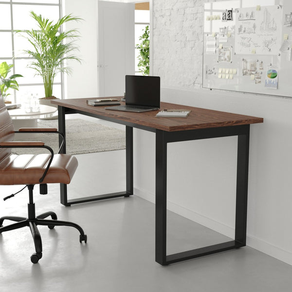 English Elm Redmond Professional Conference Table with Durable Laminate Top and Heavy-Duty Steel Base for Meetings Walnut 24"W x 60"D x 30"H MT-M6024-WLT-UBF-GG