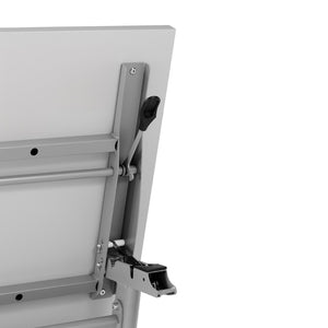 English Elm Davis Heavy-Duty Flip Training Table with Nesting Design, Cable Management & Modesty Panel for Versatility Gray Top/Gray Frame 23.5" W x 60"L MT-M6024-Y-LEG-GRYGRY-GG