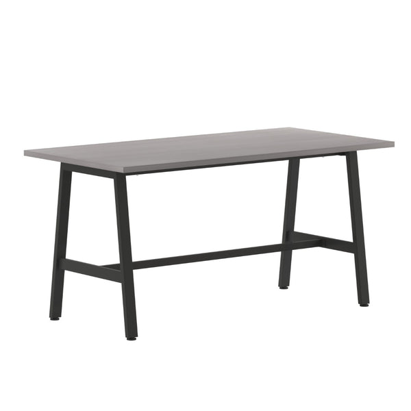 English Elm Redmond Durable Conference Table with Thick Laminate Top and Heavy-Duty Steel Base for Meetings Gray Oak 30"W x 60"D x 30"H MT-M6030-LTGRY-ABF-GG