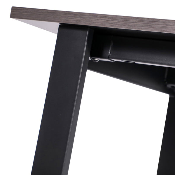 English Elm Redmond Durable Conference Table with Thick Laminate Top and Heavy-Duty Steel Base for Meetings Gray Oak 30"W x 60"D x 30"H MT-M6030-LTGRY-ABF-GG