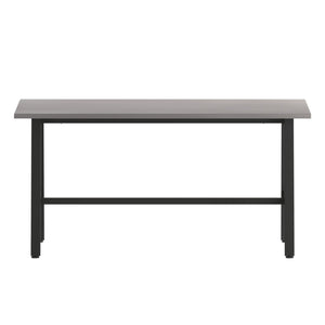 English Elm Redmond Durable Conference Table with Thick Laminate Top and Heavy-Duty Steel Base for Meetings Gray Oak 30"W x 60"D x 30"H MT-M6030-LTGRY-ABF-GG