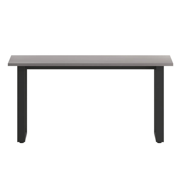 English Elm Redmond Commercial Conference Table – Durable Double-Sided Laminate Top with Heavy-Duty Steel Base Gray Oak 30"W x 60"D x 30"H MT-M6030-LTGRY-UBF-GG