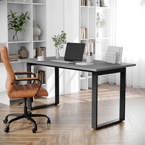 English Elm Redmond Commercial Conference Table – Durable Double-Sided Laminate Top with Heavy-Duty Steel Base Gray Oak 30"W x 60"D x 30"H MT-M6030-LTGRY-UBF-GG