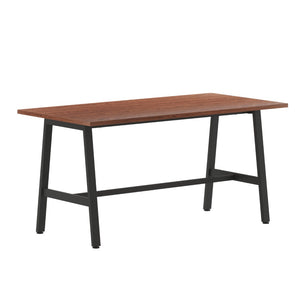 English Elm Redmond Durable Conference Table with Thick Laminate Top and Heavy-Duty Steel Base for Meetings Walnut 30"W x 60"D x 30"H MT-M6030-WLT-ABF-GG