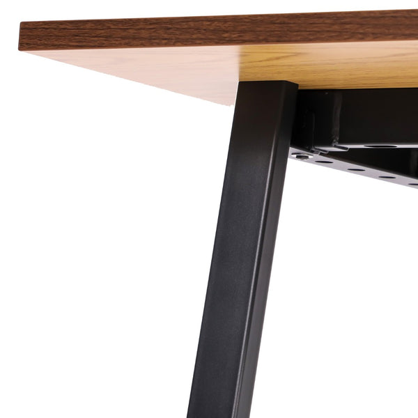 English Elm Redmond Durable Conference Table with Thick Laminate Top and Heavy-Duty Steel Base for Meetings Walnut 30"W x 60"D x 30"H MT-M6030-WLT-ABF-GG