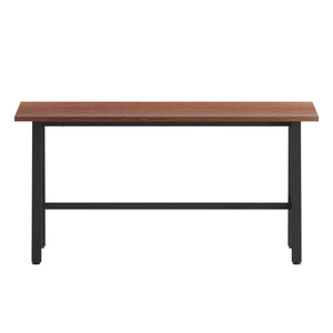English Elm Redmond Durable Conference Table with Thick Laminate Top and Heavy-Duty Steel Base for Meetings Walnut 30"W x 60"D x 30"H MT-M6030-WLT-ABF-GG