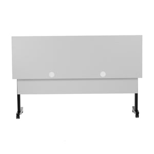 English Elm Palmer Heavy-Duty Nesting Flip Training Table with T-Legs, Cable Management, and Smooth Mobility Gray Top/Black Frame 23.5" W x 72"L MT-M7224-T-LEG-GRYBLK-GG