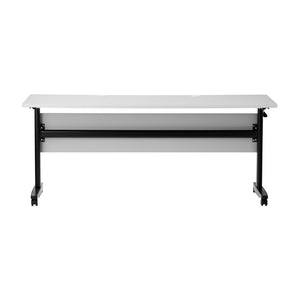 English Elm Palmer Heavy-Duty Nesting Flip Training Table with T-Legs, Cable Management, and Smooth Mobility Gray Top/Black Frame 23.5" W x 72"L MT-M7224-T-LEG-GRYBLK-GG