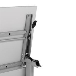 English Elm Palmer Heavy-Duty Nesting Flip Training Table with T-Legs, Cable Management, and Smooth Mobility Gray Top/Gray Frame 23.5" W x 72"L MT-M7224-T-LEG-GRYGRY-GG