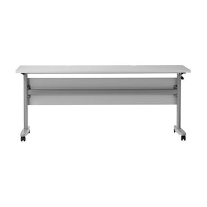 English Elm Palmer Heavy-Duty Nesting Flip Training Table with T-Legs, Cable Management, and Smooth Mobility Gray Top/Gray Frame 23.5" W x 72"L MT-M7224-T-LEG-GRYGRY-GG