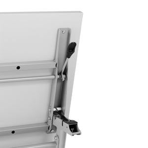 English Elm Davis Commercial-Grade Heavy-Duty Flip Training Table with Locking Casters for Space-Saving Solutions Gray Top/Gray Frame 23.5" W x 72"L MT-M7224-Y-LEG-GRYGRY-GG