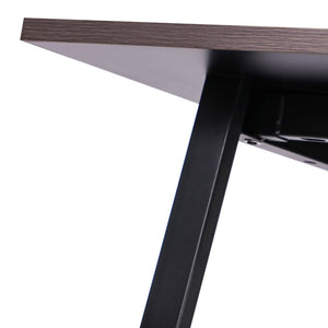 English Elm Redmond Commercial Conference Table with Durable Laminate Top, Heavy-Duty Steel Base for Boardrooms Gray Oak 36"W x 72"D x 30"H MT-M7236-LTGRY-ABF-GG