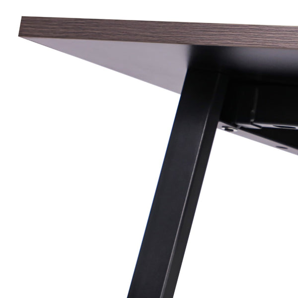 English Elm Redmond Commercial Conference Table with Durable Laminate Top, Heavy-Duty Steel Base for Boardrooms Gray Oak 36"W x 72"D x 30"H MT-M7236-LTGRY-ABF-GG