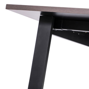 English Elm Redmond Commercial Conference Table - Durable Laminate Top, Heavy-Duty Steel Base for Meetings Gray Oak 36"W x 72"D x 30"H MT-M7236-LTGRY-UBF-GG