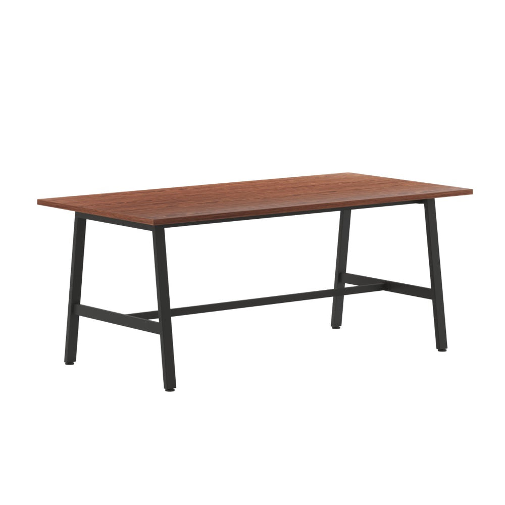 English Elm Redmond Commercial Conference Table with Durable Laminate Top, Heavy-Duty Steel Base for Boardrooms Walnut 36"W x 72"D x 30"H MT-M7236-WLT-ABF-GG