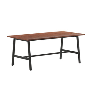 English Elm Redmond Commercial Conference Table with Durable Laminate Top, Heavy-Duty Steel Base for Boardrooms Walnut 36"W x 72"D x 30"H MT-M7236-WLT-ABF-GG