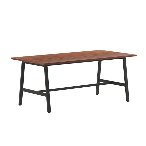 English Elm Redmond Commercial Conference Table with Durable Laminate Top, Heavy-Duty Steel Base for Boardrooms Walnut 36"W x 72"D x 30"H MT-M7236-WLT-ABF-GG