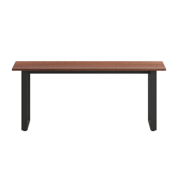 English Elm Redmond Commercial Conference Table - Durable Laminate Top, Heavy-Duty Steel Base for Meetings Walnut 36"W x 72"D x 30"H MT-M7236-WLT-UBF-GG