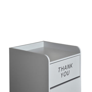 English Elm Sony Wood Tray Top Receptacle - Durable High-Capacity Solution for Cafeterias and Break Rooms Gray MT-M8520-TRA-GRY-GG