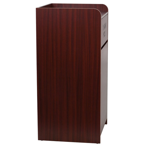 English Elm Sony Wood Tray Top Receptacle - Durable High-Capacity Solution for Cafeterias and Break Rooms Mahogany MT-M8520-TRA-MAH-GG