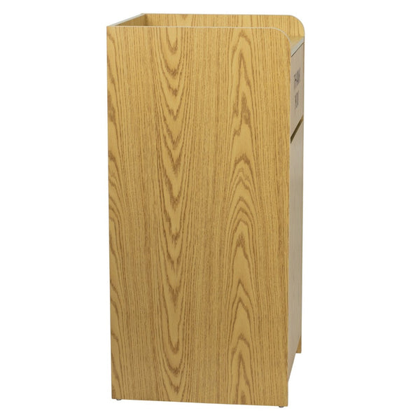 English Elm Sony Wood Tray Top Receptacle - Durable High-Capacity Solution for Cafeterias and Break Rooms Oak MT-M8520-TRA-OAK-GG