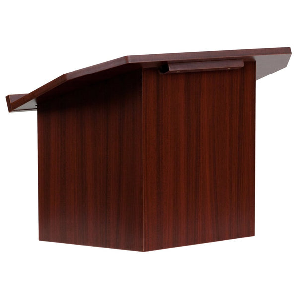 English Elm Mysta Portable Mahogany Tabletop Lectern - Lightweight, Durable, and Perfect for On-the-Go Presentations MT-M8833-LECT-GG