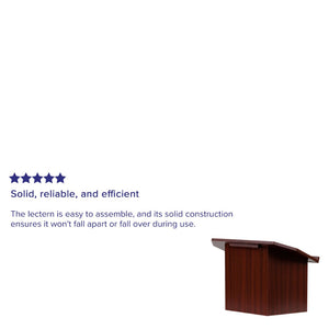 English Elm Mysta Portable Mahogany Tabletop Lectern - Lightweight, Durable, and Perfect for On-the-Go Presentations MT-M8833-LECT-GG