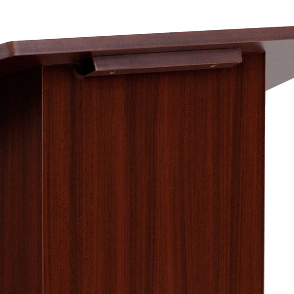 English Elm Mysta Portable Mahogany Tabletop Lectern - Lightweight, Durable, and Perfect for On-the-Go Presentations MT-M8833-LECT-GG