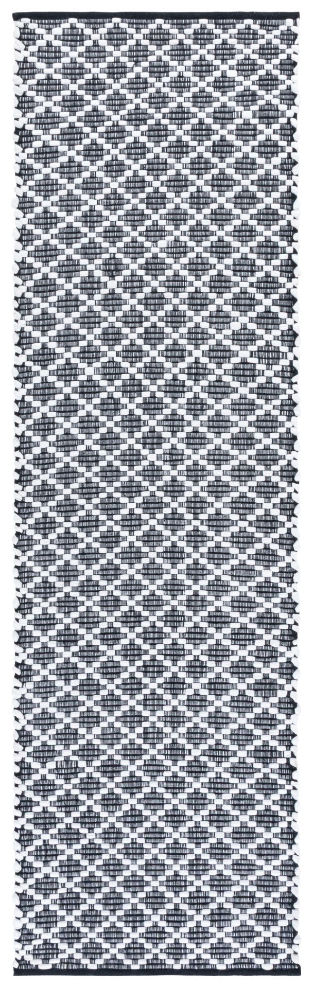 Safavieh Montauk Hand-woven Area Rug - Elegant Black And Ivory Design For Sophisticated Home Decor Black ,Ivory 80% Paper Chindi,20% Cotton Mtk175z-6sq