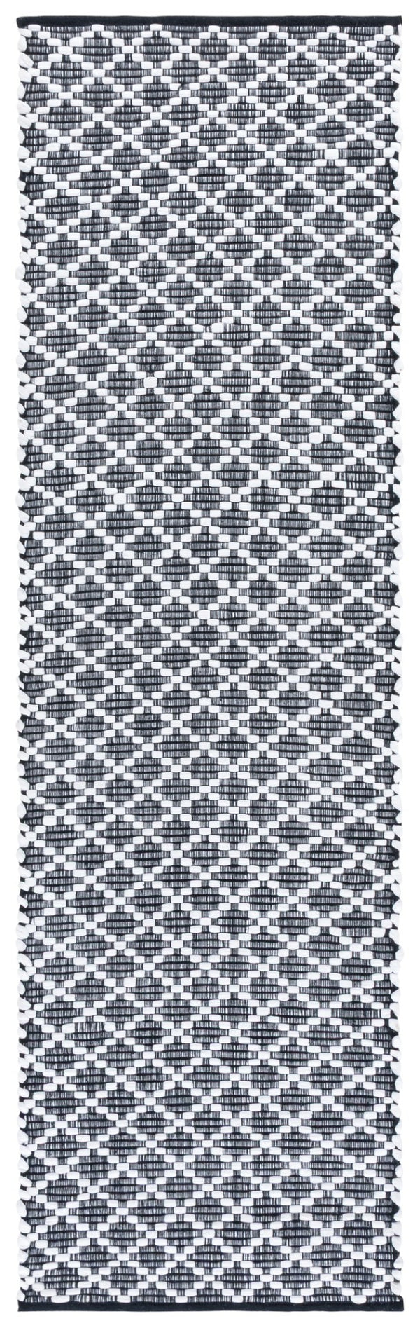 Safavieh Montauk Hand-woven Area Rug - Elegant Black And Ivory Design For Sophisticated Home Decor Black ,Ivory 80% Paper Chindi,20% Cotton Mtk175z-6sq