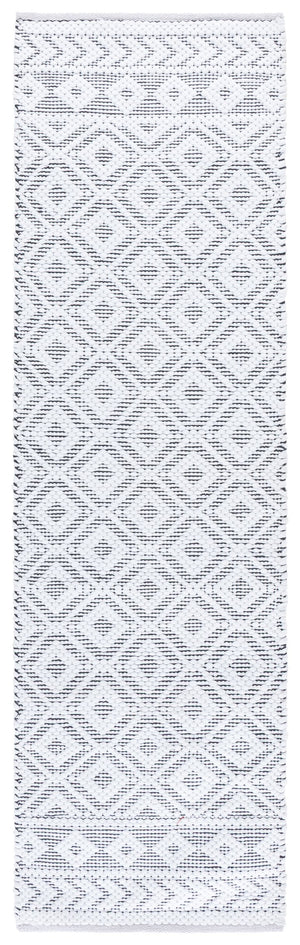Safavieh Montauk 178z Ivory Black Runner Rug - Handwoven Elegance, Easy Care, 2ft 3in X 8ft 0in, Stylish Décor Ivory ,Black 80% Paper Chindi,20% Cotton Mtk178z-28