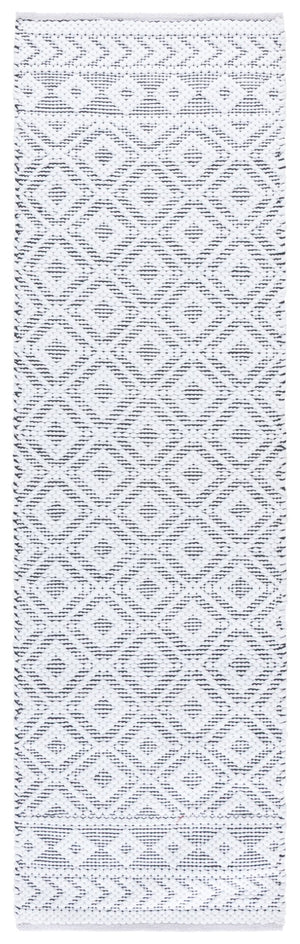 Safavieh Montauk Handwoven Area Rug - Chic Modern Design For Effortless Elegance And Easy Maintenance Ivory ,Black 80% Paper Chindi,20% Cotton Mtk178z-5