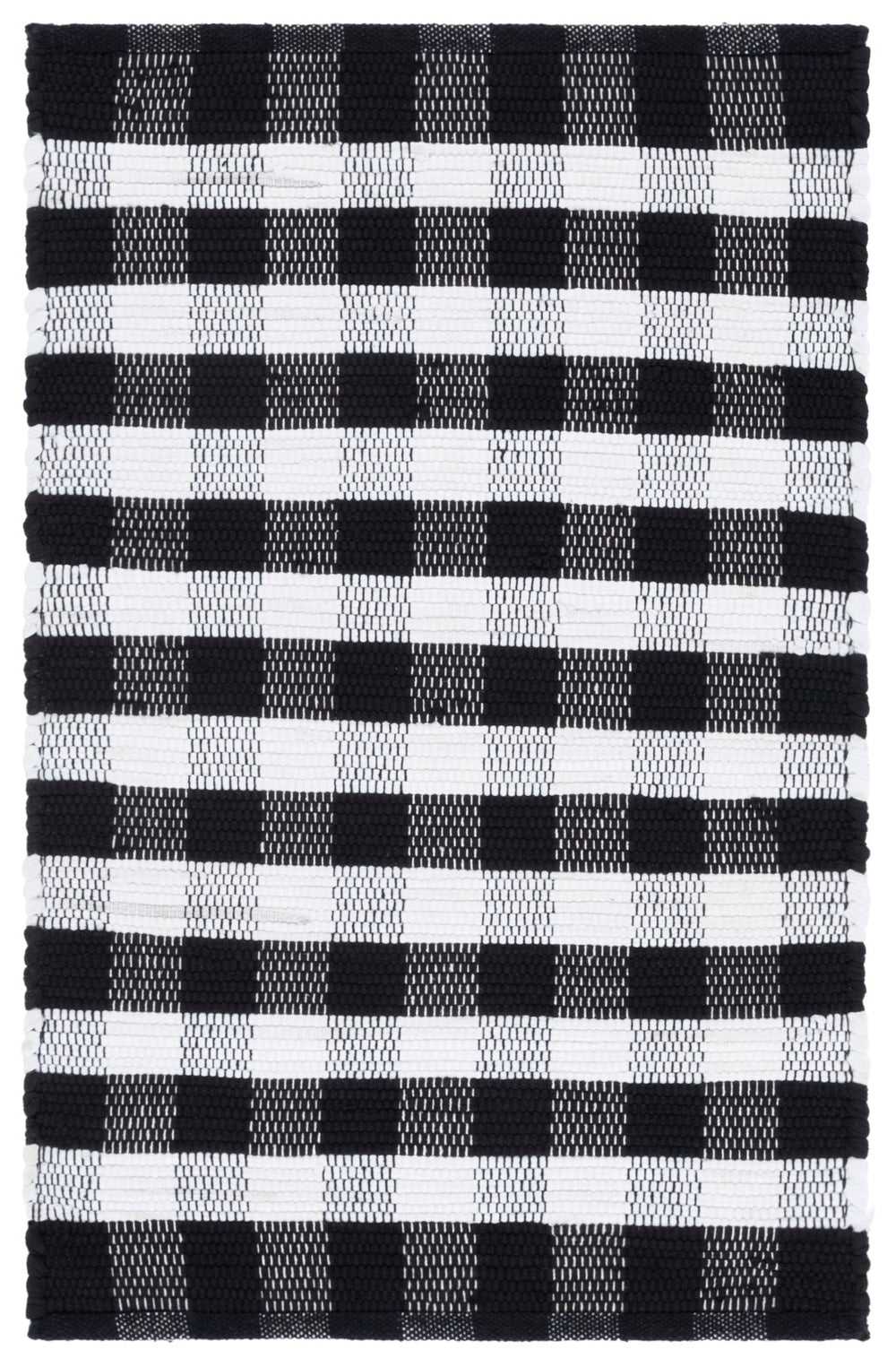 Safavieh Montauk Hand-woven Area Rug - Luxurious Paper Chindi & Cotton Blend For Timeless Elegance In Décor Black ,Ivory 80% Paper Chindi,20% Cotton Mtk180z-3